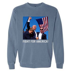 Donald Trump 2024 Survived Shot Rally Fight For America Garment-Dyed Sweatshirt