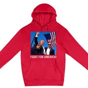 Donald Trump 2024 Survived Shot Rally Fight For America Premium Pullover Hoodie