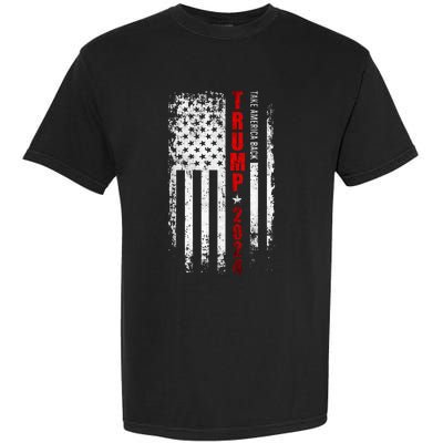 Donald Trump 2024 Take America Back American Flag Garment-Dyed Heavyweight T-Shirt