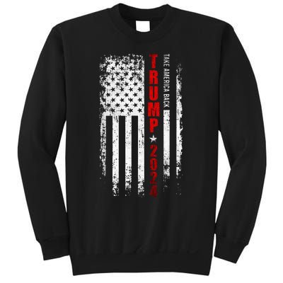 Donald Trump 2024 Take America Back American Flag Sweatshirt