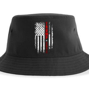 Donald Trump 2024 Take America Back American Flag Sustainable Bucket Hat