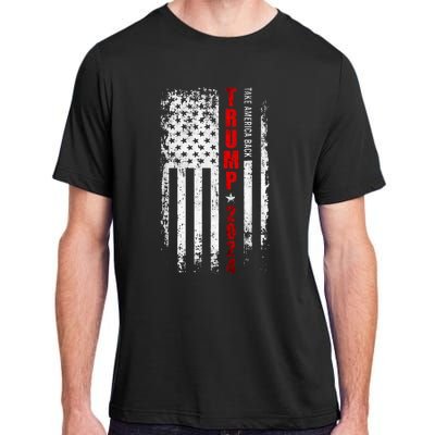 Donald Trump 2024 Take America Back American Flag Adult ChromaSoft Performance T-Shirt