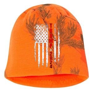 Donald Trump 2024 Take America Back American Flag Kati - Camo Knit Beanie