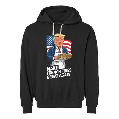 Donald Trump 2024 French Fry Make French Fries Great Again 2024 Magadonalds Garment-Dyed Fleece Hoodie