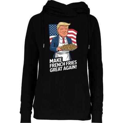 Donald Trump 2024 French Fry Make French Fries Great Again 2024 Magadonalds Womens Funnel Neck Pullover Hood