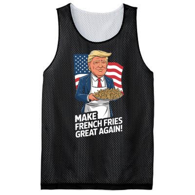 Donald Trump 2024 French Fry Make French Fries Great Again 2024 Magadonalds Mesh Reversible Basketball Jersey Tank