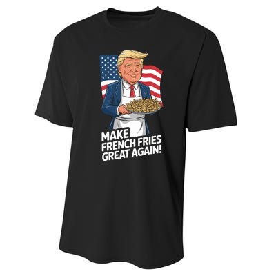 Donald Trump 2024 French Fry Make French Fries Great Again 2024 Magadonalds Performance Sprint T-Shirt