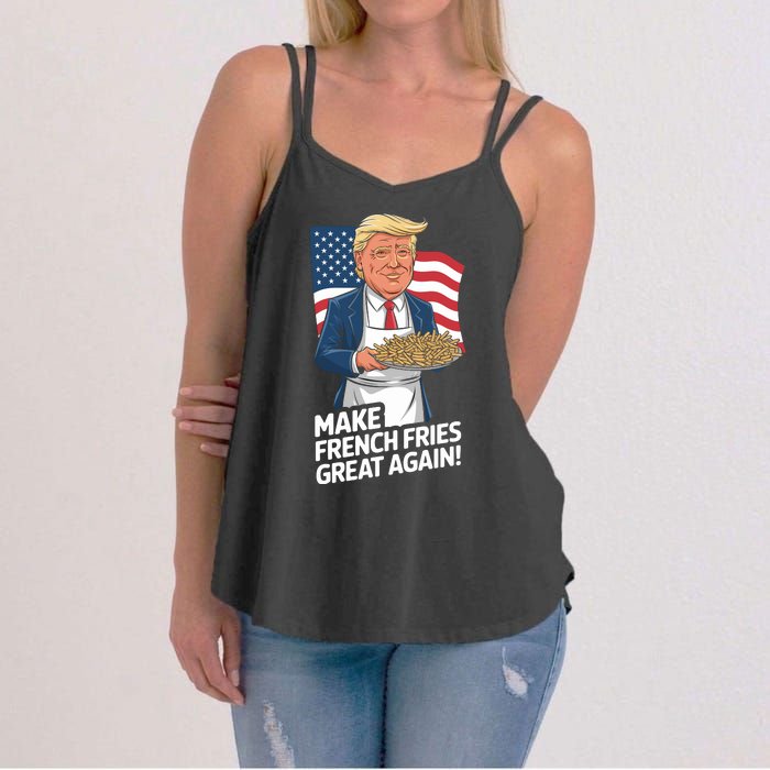 Donald Trump 2024 French Fry Make French Fries Great Again 2024 Magadonalds Women's Strappy Tank