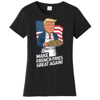 Donald Trump 2024 French Fry Make French Fries Great Again 2024 Magadonalds Women's T-Shirt