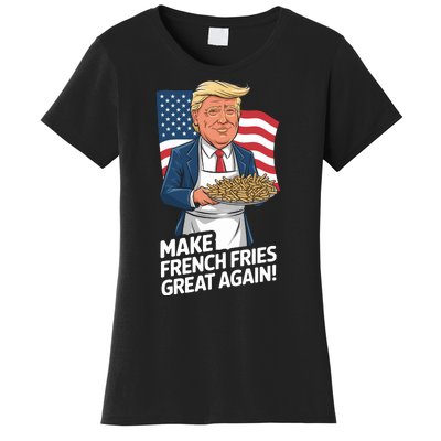 Donald Trump 2024 French Fry Make French Fries Great Again 2024 Magadonalds Women's T-Shirt