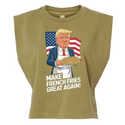 Donald Trump 2024 French Fry Make French Fries Great Again 2024 Magadonalds Garment-Dyed Women's Muscle Tee