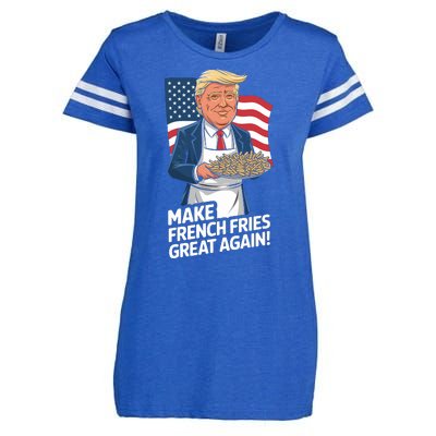 Donald Trump 2024 French Fry Make French Fries Great Again 2024 Magadonalds Enza Ladies Jersey Football T-Shirt