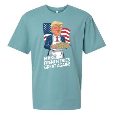 Donald Trump 2024 French Fry Make French Fries Great Again 2024 Magadonalds Sueded Cloud Jersey T-Shirt