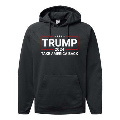 Donald Trump 2024 Take America Back Election The Return Performance Fleece Hoodie