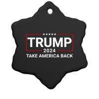 Donald Trump 2024 Take America Back Election The Return Ceramic Star Ornament