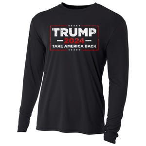 Donald Trump 2024 Take America Back American Flag Cooling Performance Long Sleeve Crew