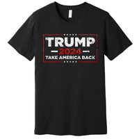 Donald Trump 2024 Take America Back American Flag Premium T-Shirt