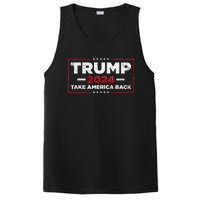 Donald Trump 2024 Take America Back American Flag PosiCharge Competitor Tank