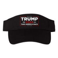 Donald Trump 2024 Take America Back American Flag Valucap Bio-Washed Visor