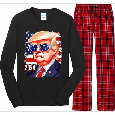 Donald Trump 2024 Elections Gift Long Sleeve Pajama Set