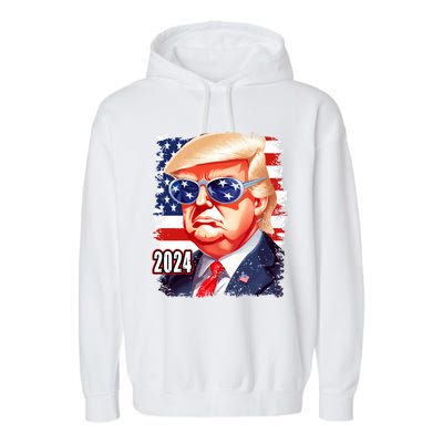 Donald Trump 2024 Elections Gift Garment-Dyed Fleece Hoodie