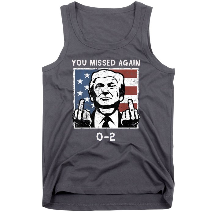 Donald Trump 2024 Missed Me Funny Conservative Tank Top