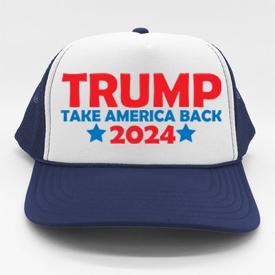 Donald Trump 2024 Take America Back Donald Trump 2024 Trucker Hat