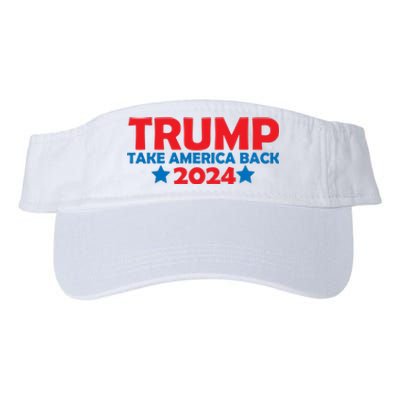 Donald Trump 2024 Take America Back Donald Trump 2024 Valucap Bio-Washed Visor