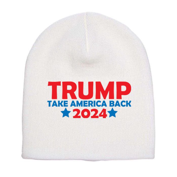 Donald Trump 2024 Take America Back Donald Trump 2024 Short Acrylic Beanie