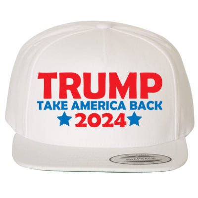 Donald Trump 2024 Take America Back Donald Trump 2024 Wool Snapback Cap