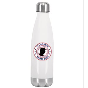 Donald Trump 2024 I'll Be Back Pro Trump 2024 Election Stainless Steel Insulated Water Bottle