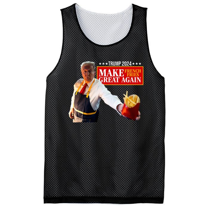 Donald Trump 2024 French Fry Make French Fries Great Again Mesh Reversible Basketball Jersey Tank