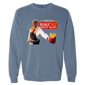 Donald Trump 2024 French Fry Make French Fries Great Again Garment-Dyed Sweatshirt