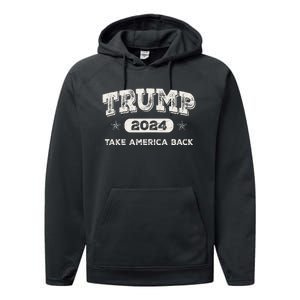 Donald Trump 2024 Take America Back Election The Return Performance Fleece Hoodie