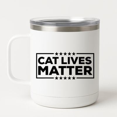 Donald Trump 2024 Cats Cat Lives Matter Trump 12 oz Stainless Steel Tumbler Cup