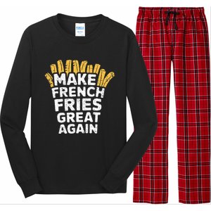 Donald Trump 2024 French Fry Make French Fries Great Again Long Sleeve Pajama Set