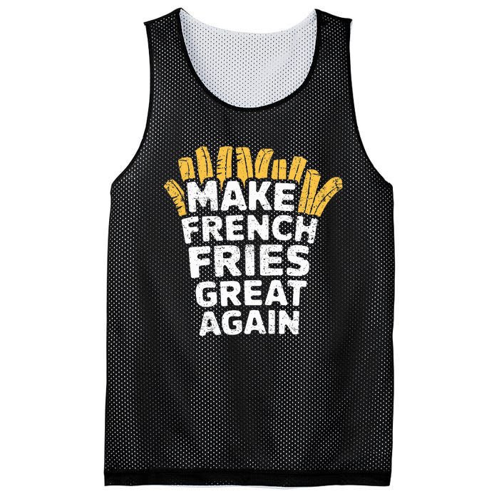 Donald Trump 2024 French Fry Make French Fries Great Again Mesh Reversible Basketball Jersey Tank