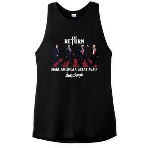 Donald Trump 2024 Take America Back Election The Return Ladies PosiCharge Tri-Blend Wicking Tank