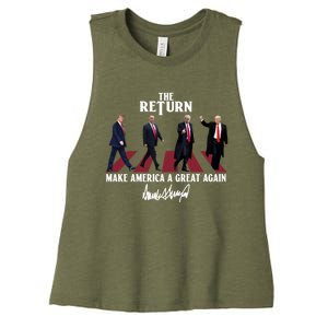 Donald Trump 2024 Take America Back Election The Return Women's Racerback Cropped Tank