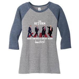 Donald Trump 2024 Take America Back Election The Return Women's Tri-Blend 3/4-Sleeve Raglan Shirt