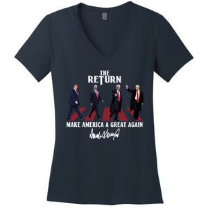 Donald Trump 2024 Take America Back Election The Return Women's V-Neck T-Shirt