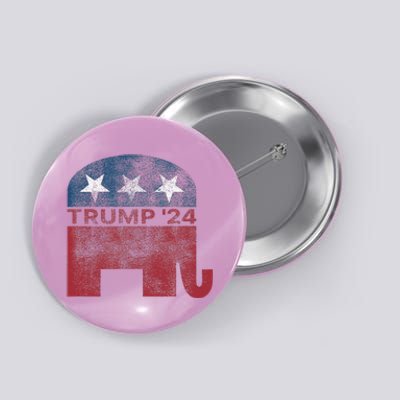 Donald Trump 2024 For President Pro Trump Vintage Republican Button