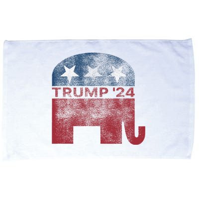 Donald Trump 2024 For President Pro Trump Vintage Republican Microfiber Hand Towel