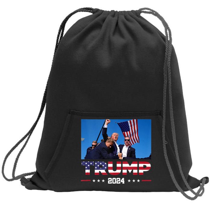 Donald Trump 2024 Survived Shooting At Election Rally Sweatshirt Cinch Pack Bag