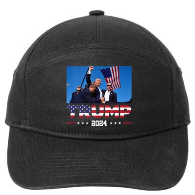 Donald Trump 2024 Survived Shooting At Election Rally 7-Panel Snapback Hat