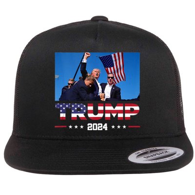 Donald Trump 2024 Survived Shooting At Election Rally Flat Bill Trucker Hat