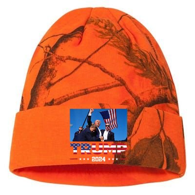 Donald Trump 2024 Survived Shooting At Election Rally Kati Licensed 12" Camo Beanie