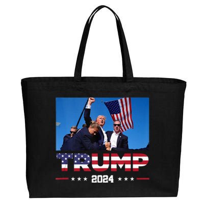 Donald Trump 2024 Survived Shooting At Election Rally Cotton Canvas Jumbo Tote