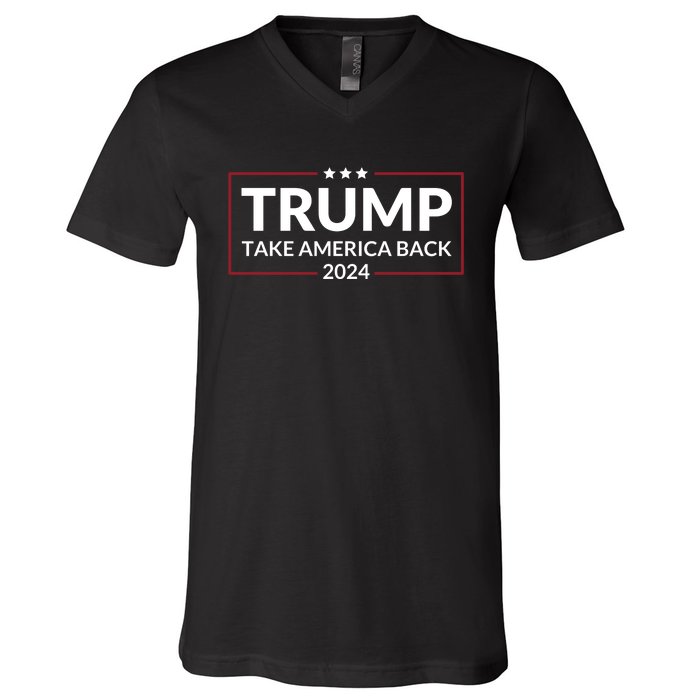 Donald Trump 2024 Take America Back USA United States V-Neck T-Shirt