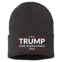 Donald Trump 2024 Take America Back USA United States Sustainable Knit Beanie